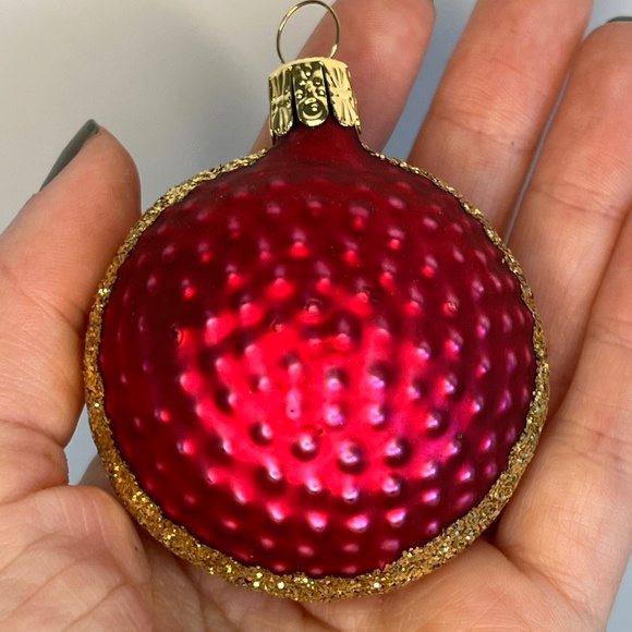 Vintage Cherub Glass Christmas Ornaments Set of 6 Blue And Red 2” - Picture 5 of 14